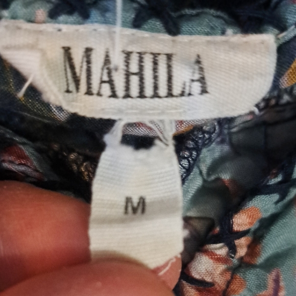 Anthropologie Chic Floral Women's Blouse in Blue. Boho - Picture 2 of 6